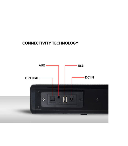 Faster VB3000 Bluetooth 2.0 Channel Sound Bar 30w with Optical Connectivity